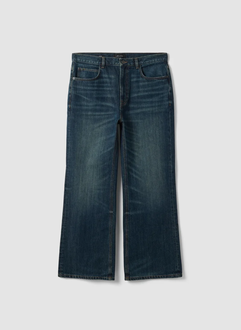 OVS Blue Pure Cotton Denim Jeans With Flare Fit