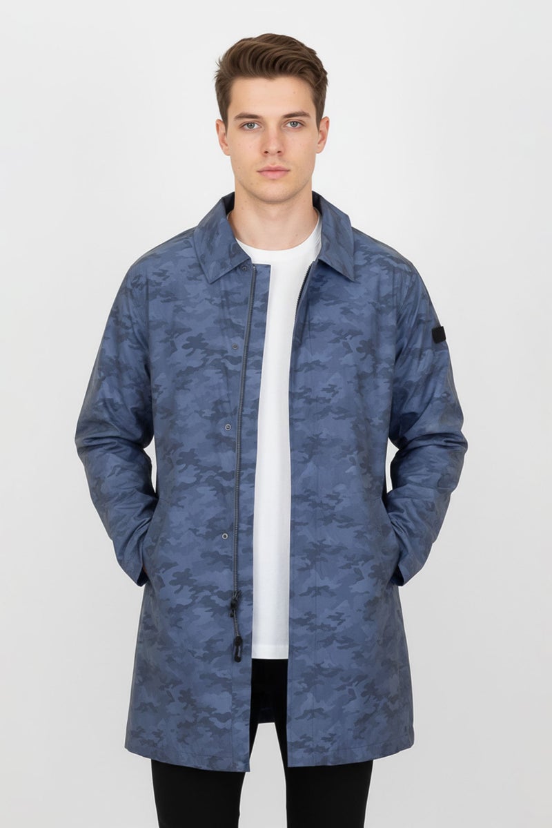 Tumi Men Camouflage Rain Coat, Multicolor - Image 1