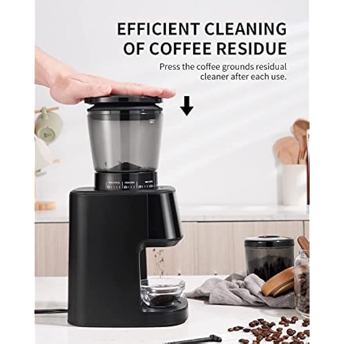 Dxmocos Conical Burr Coffee Grinder With Digital Timer Display Electric Coffee Bean Grinder With 31 Precise Settings For EspressoDripPour OverCold BrewFrench Press Matte Black - Image 5