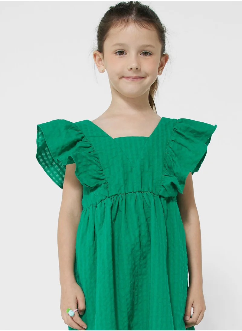 TOMMY HILFIGER Youth Gingham Ruffle Dress