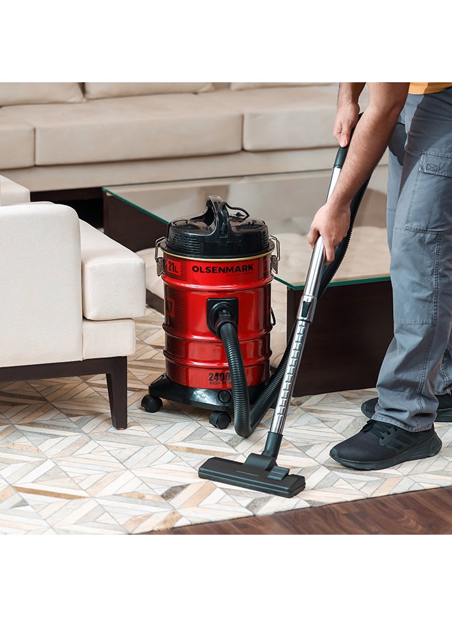 أولسنمارك مكنسة كهربائية 21 L 2400 W OMVC1847 أحمر/ أسود - Image 5
