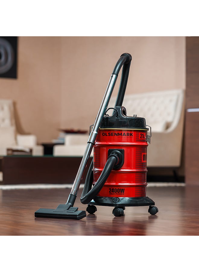 أولسنمارك مكنسة كهربائية 21 L 2400 W OMVC1847 أحمر/ أسود - Image 2