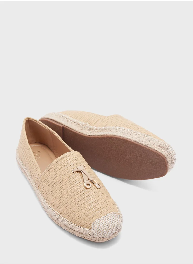 ELLA Tassel Detail Quilted Espadrille