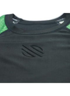 Sanabul  Kids Long Sleeve Rash Guard – Comfortable, Durable, SPF 50 Protection | Ideal for BJJ, MMA & More | Boys & Girls Fit (Green, 2XL)  - Image 3