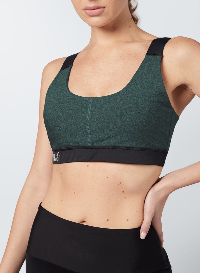 Libra Heather Sports Bra - Pistachio Green
