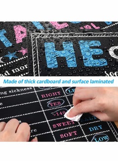 Y&D Baby Gender Reveal Board, Party Supplies Kit with Decorations Games Voting Poster Board 2 Pieces Erasable Marker, Chalkboard Design  - Image 3