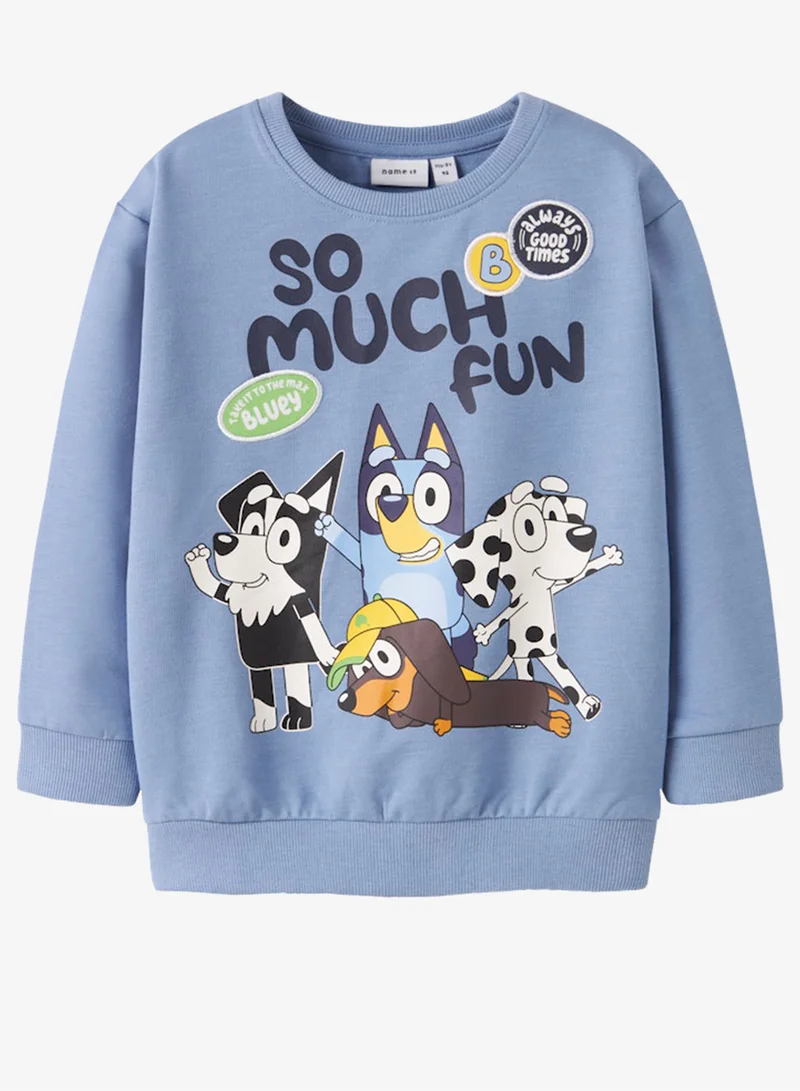 نيم ات سويت شيرت أطفال بياقة مستديرة بطبعة جرافيك