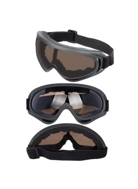 Professional protective goggles for motorcycles and bicycles with black lenses