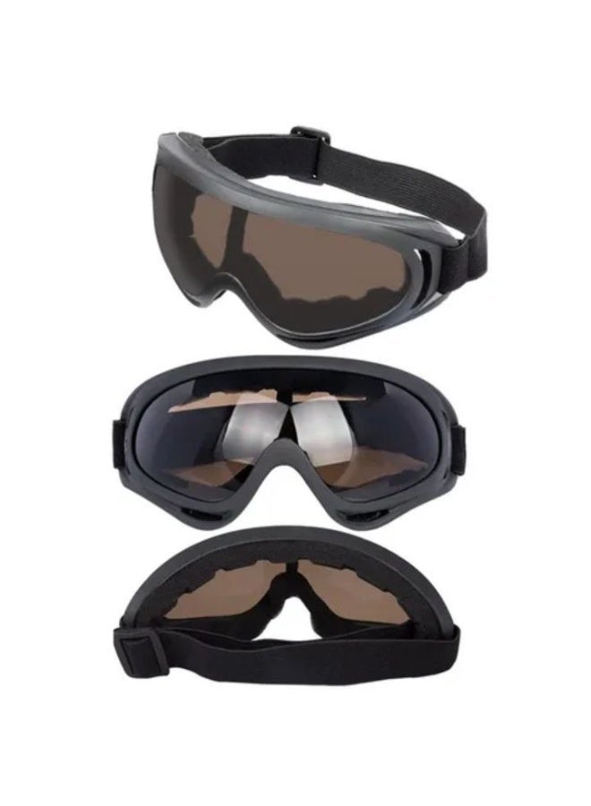 Professional protective goggles for motorcycles and bicycles with black lenses - Image 1