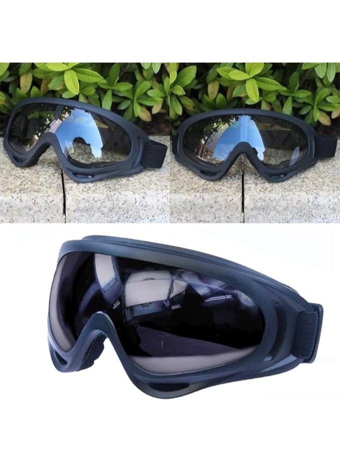 Professional protective goggles for motorcycles and bicycles with black lenses - Image 2