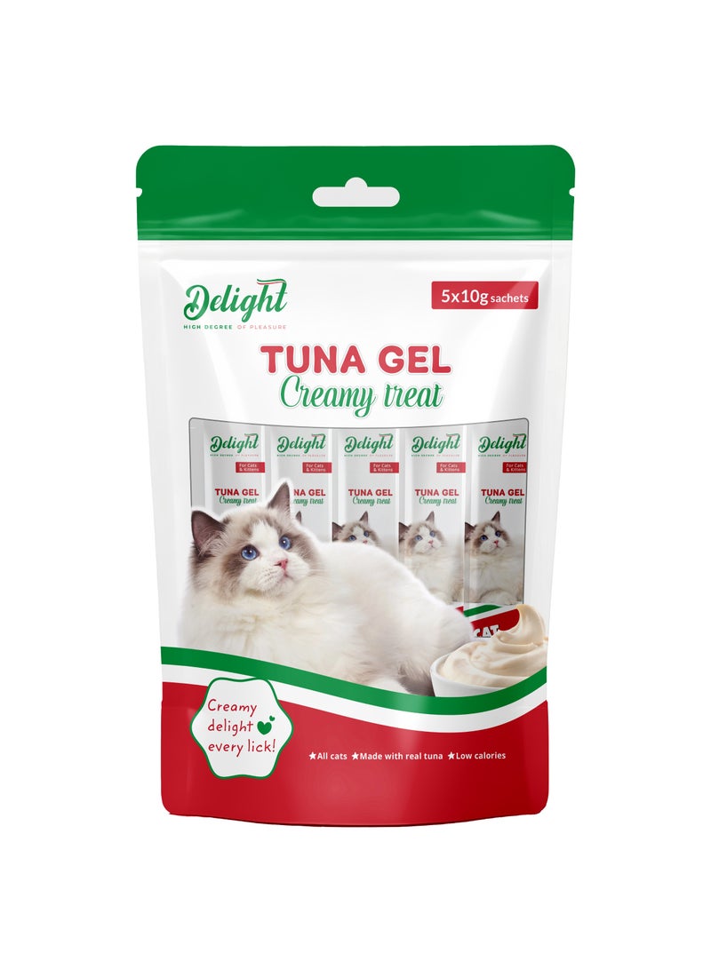 Delight Tuna Gel Creamy Treat 5 Pieces - Image 1