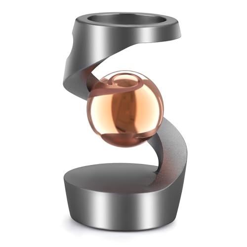 DOLASEV Kinetic Desk Toys Desk Toys for Office for Adults Metal Fidget Toys for Kids Desk Fidgets for Adults Grey Rose Gold - Image 1