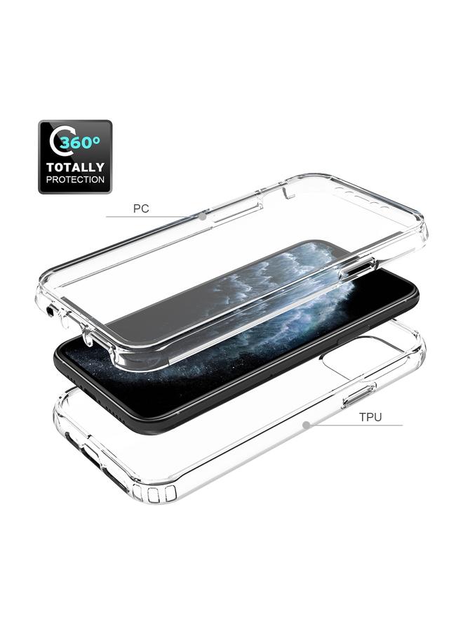 زبون جراب لهاتف iPhone 11 Pro مقاوم للصدمات شفاف للغاية بلونين متغيرين تدريجيًا مصنوع من مادة PC + TPU بألوان الحلوى جراب واقٍ - Image 4