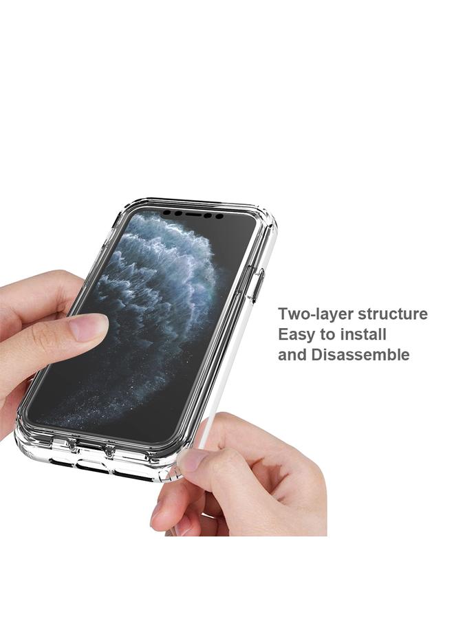 زبون جراب لهاتف iPhone 11 Pro مقاوم للصدمات شفاف للغاية بلونين متغيرين تدريجيًا مصنوع من مادة PC + TPU بألوان الحلوى جراب واقٍ - Image 3