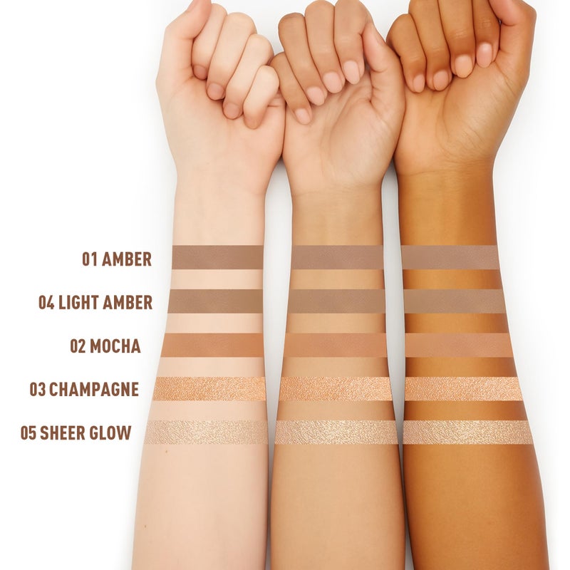 FV Cream Highlighter Stick, Blendable & Long Lasting Highlight Stick with Natural Finish, Shimmer Face Highlighter Makeup for Glowing Skin & Eyeshadow, Cruelty-free, 03 Champagne - Image 5