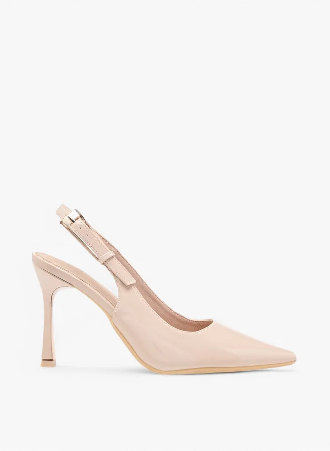 Flora Bella By Shoexpress Pointed Toe Slingback Shoes with Stiletto Heels
