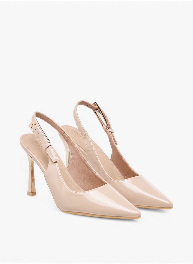 Flora Bella By Shoexpress Pointed Toe Slingback Shoes with Stiletto Heels  - Image 1