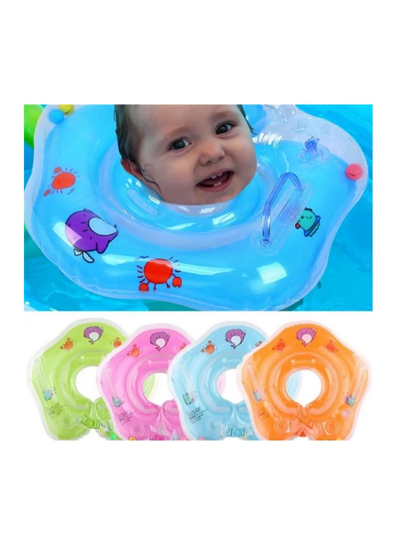 Inflatable Baby Neck Ring for Infant in Swimming Pool, Baby Bath Safety Aids (Green) - Image 2