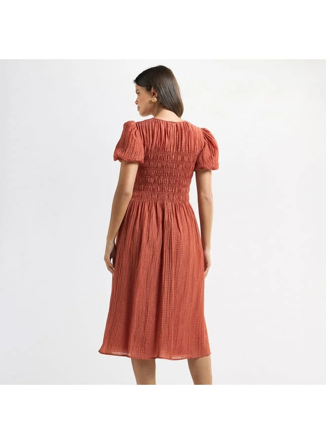 Splash FAV Smocked Bodice Midi Dress