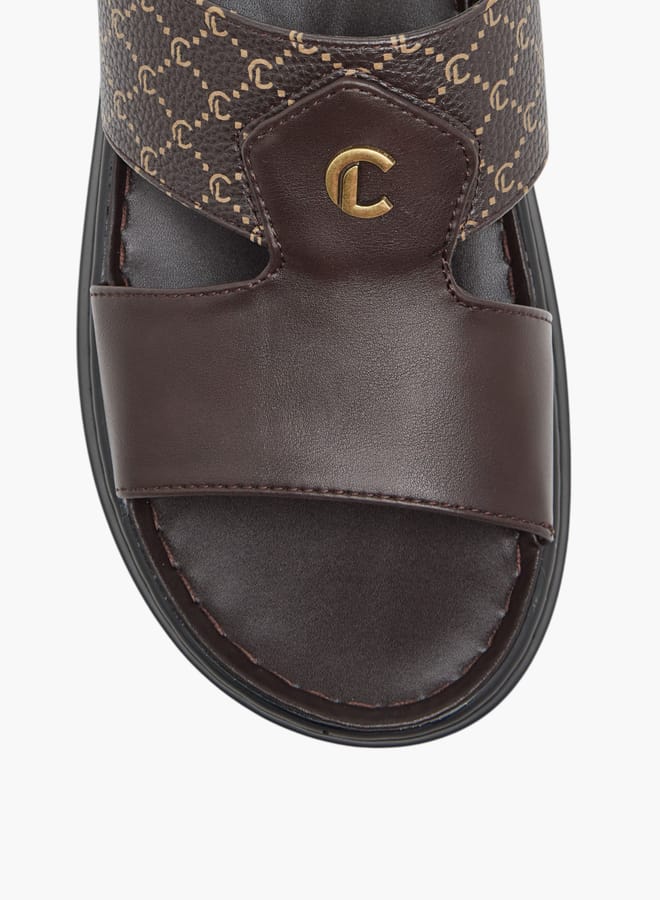 لو كونفورت صنادل رجالية بنقشة المونوغرام سهلة الارتداء - Image 3