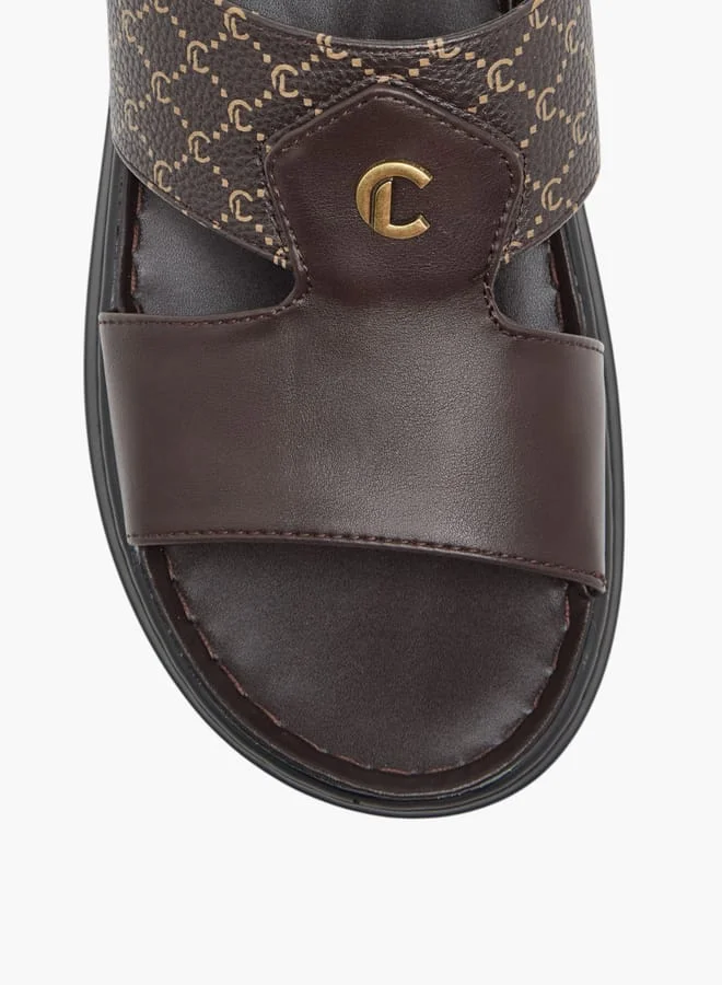 Le Confort Men Monogram Print Slip-On Arabic Sandals