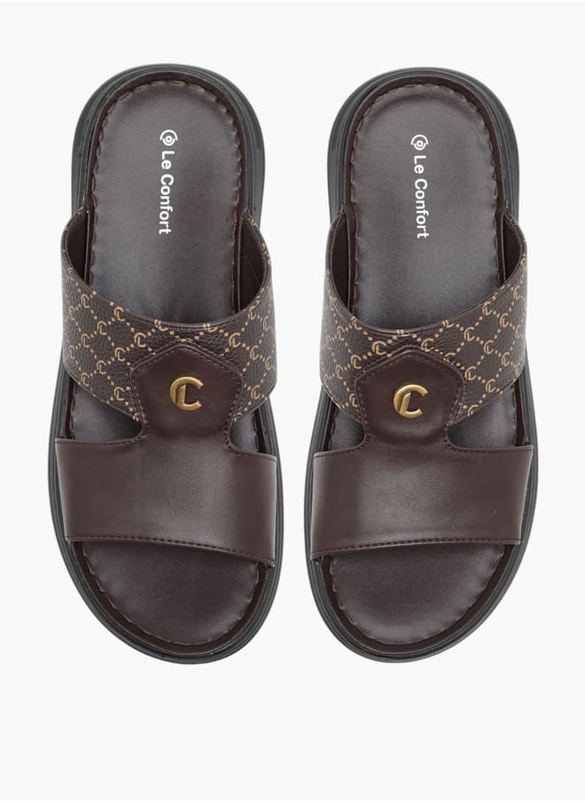 Le Confort Men Monogram Print Slip-On Arabic Sandals  - Image 1