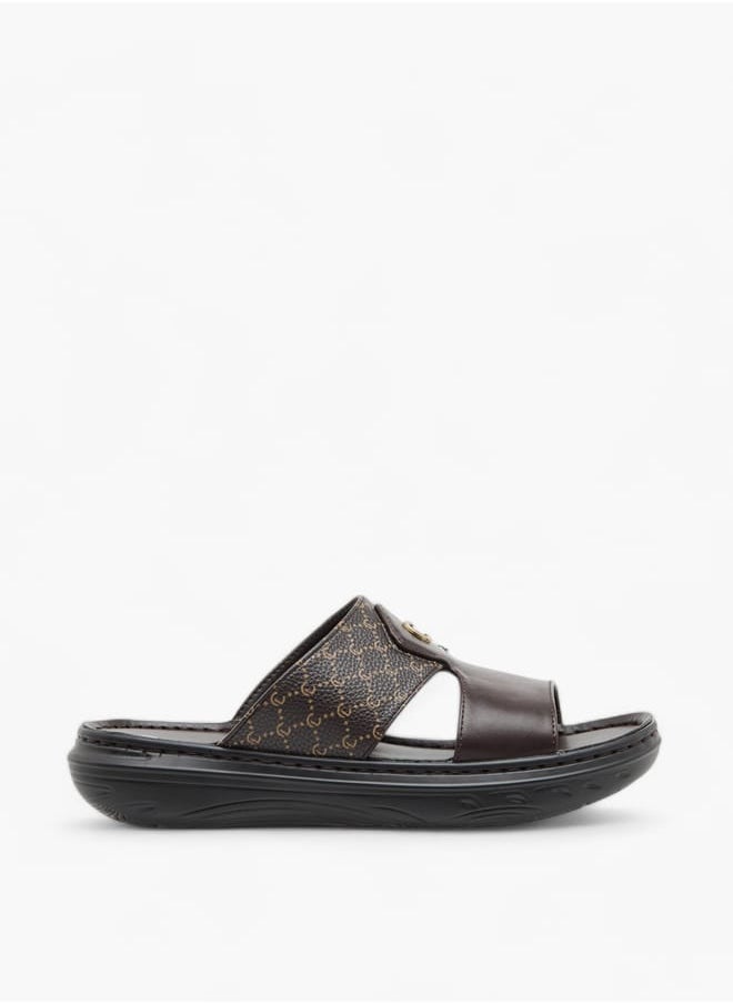 Le Confort Men Monogram Print Slip-On Arabic Sandals  - Image 2