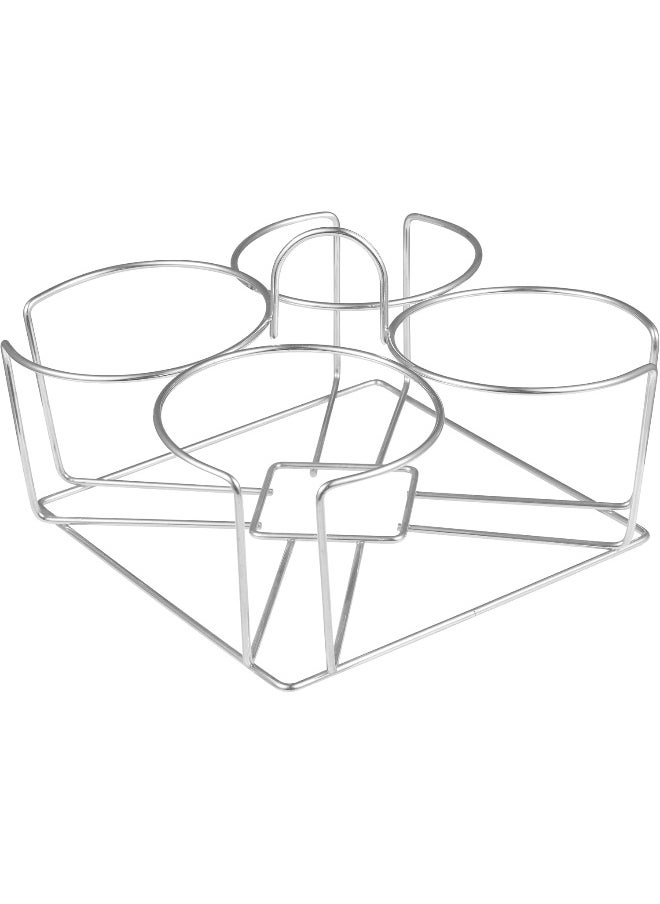 MILLERHAUS - Millerhaus 5Pc Mug Set Stoneware Set Include 4Pc Mug 280ML 1Pc Chrome Stand Multicolor - Image 1