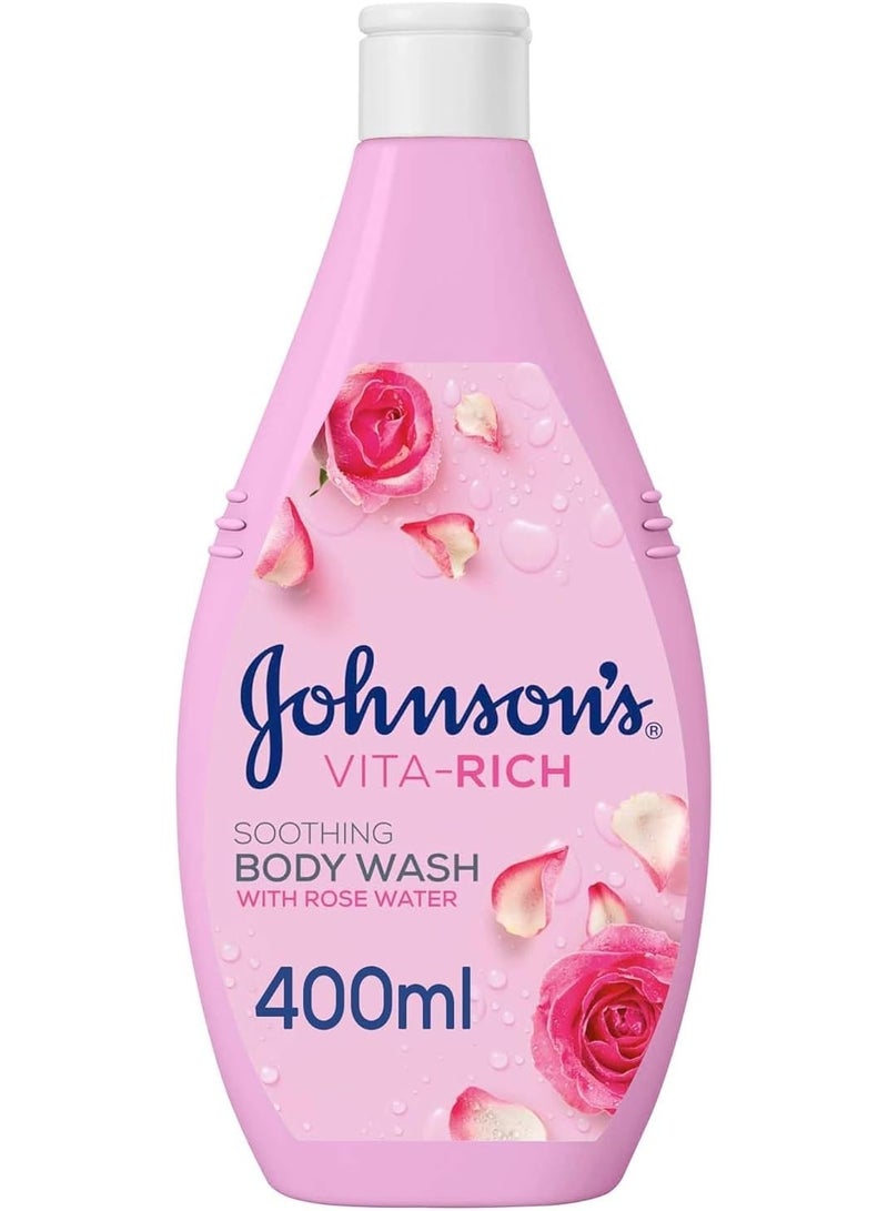 Johnson's Vita-Rich Soothing Body Wash With Rose Water 400 ML 400ml - Image 1