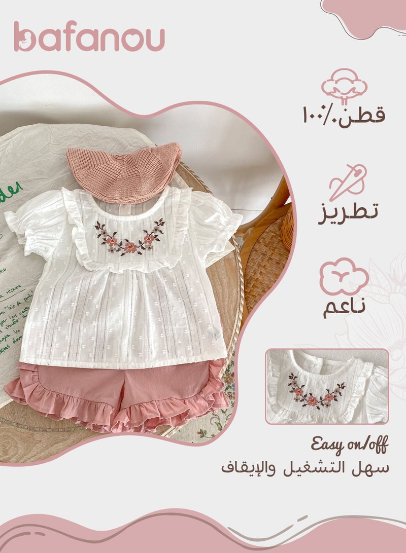 Bafanou Baby Boys 100% Cotton Clothing Sets Infant 2Pcs Casual Top 1-5Y Newborn Shortsleeve Shirt Kid Pant  - Image 2