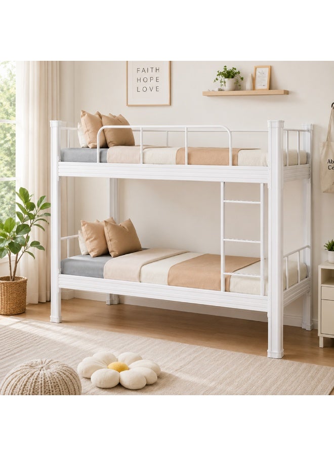 keke Double Decker Bunker Bed Sturdy Metal Frame, Space-Saving Design - Image 1