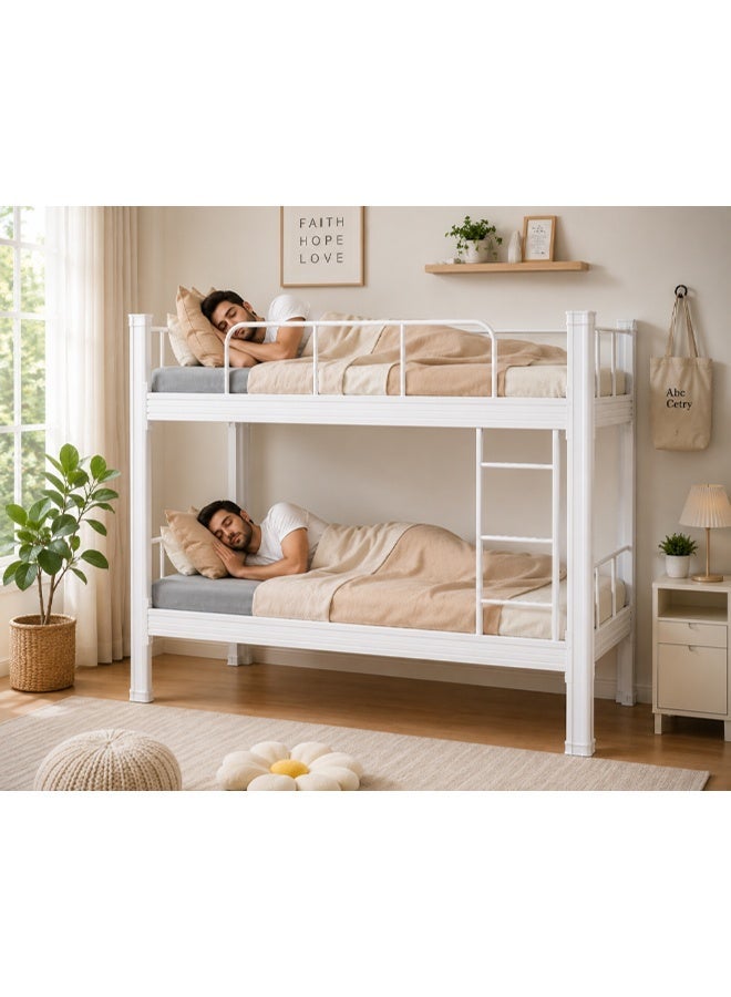 keke Double Decker Bunker Bed Sturdy Metal Frame, Space-Saving Design - Image 4