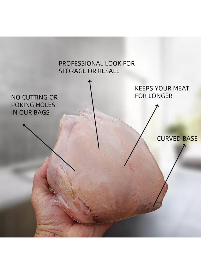 موريباك أكياس دواجن من مورباك، 100 كيس دجاج مقاس 13×18، أكياس دواجن منكمشة بالحرارة للمجمد - Image 4