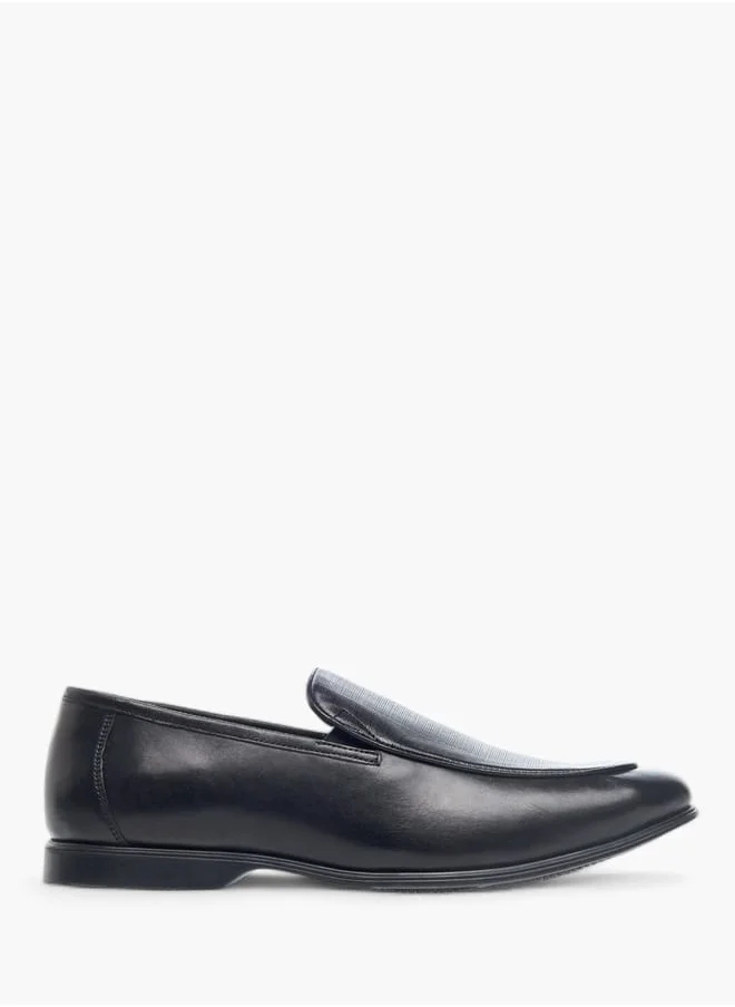 لو كونفورت Mens Textured Slip-On Loafers