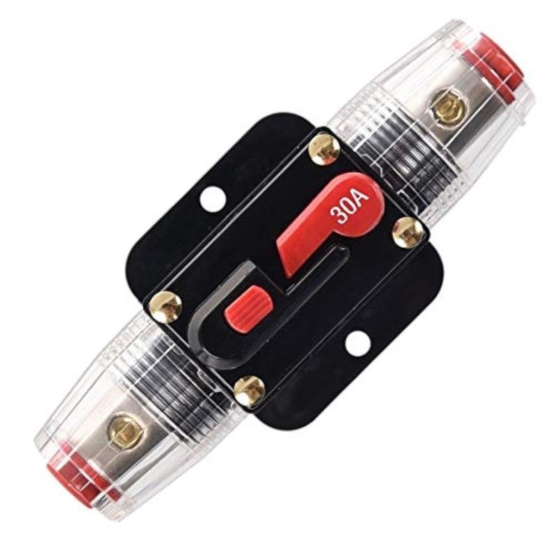 ANJOSHI Fuse Holders 30amp Inline Circuit Breaker 20300A for Car Audio and Amps Overload Protection Reset Fuse Inverter 12V24V DC Replace Fuses