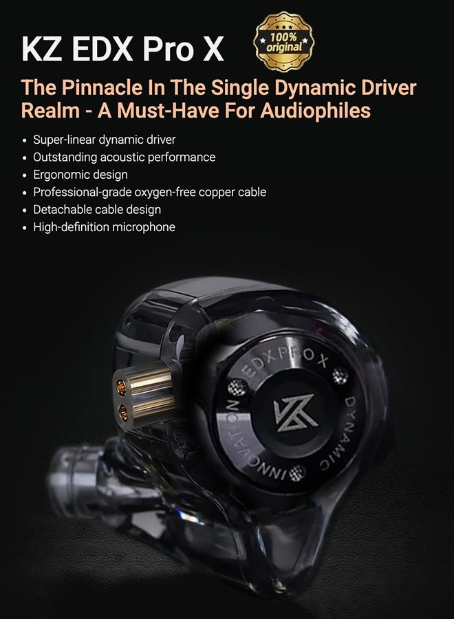 KZ EDX PRO X Dynamic Driver Earphone Wired Earphones HIFI Stereo Bass Music Earbuds in Ear Sport Headphones Noise Cancelling Gaming Headset with Mic - Image 2