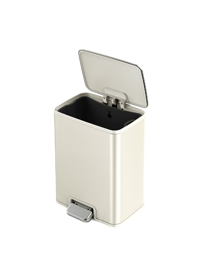 DANUBE HOME EKO Marina Stainless Steel Step Bin 20L – Silent Soft-Close Pedal Trash Can for Kitchen, Office, Bathroom Vanilla  - Image 2