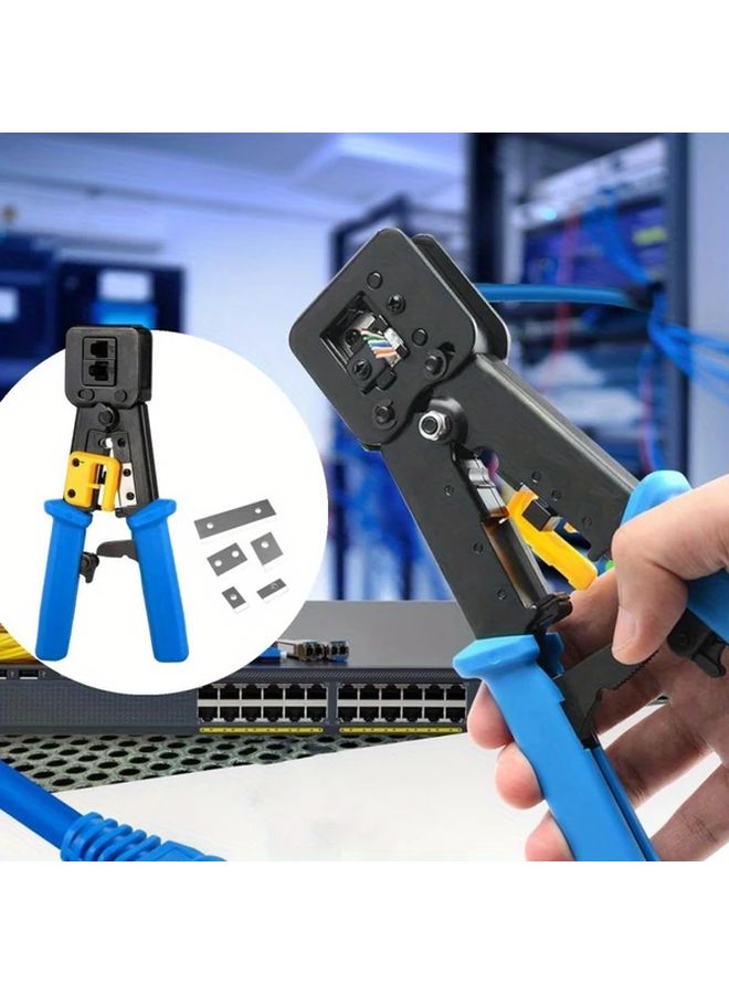 RJ45 Crimping Tool Professional Crimper Set For Cat6 Cat5 Cat5e Pass Through Connectors - Image 2