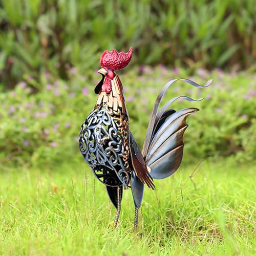 TOOARTS Too-arts Metal Sculpture Carved Iron Rooster Home Furnishing Artwork Craft Gifts - Image 4