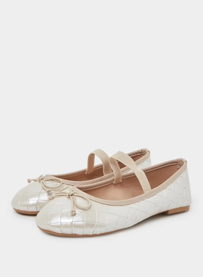 Styli Girls Textured Ballerinas