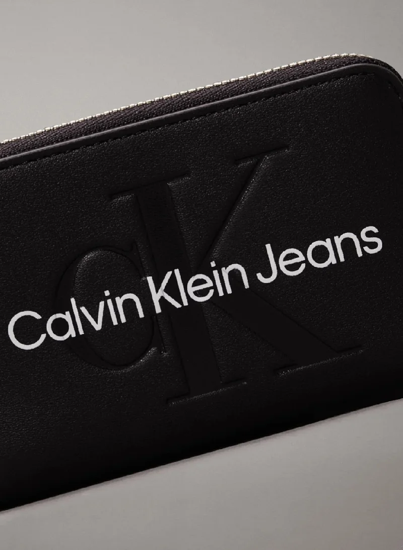 Calvin Klein Jeans Fashion Black RFID Zip Around Wallet for Women | Best Price UAE