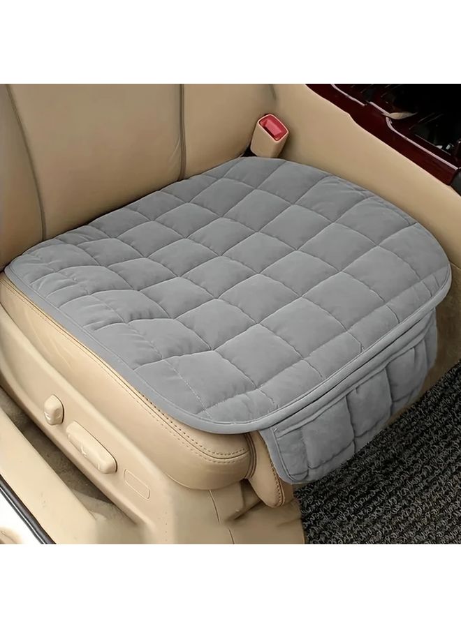 Beige Memory Foam Car Seat Cushion With Anti Slip Rubber Base Ergonomic Support For All Season Use Durable Office driving Accessory - Image 1