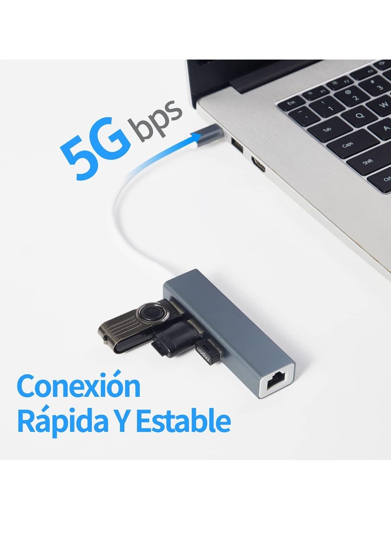 محول USB الى ايثرنت سي RJ45 ثاندربولت 3 100 - 1000 ميجابايت في الثانية بشبكة محلية LAN لماك بوك برو وماك اير وايباد وسيرفس وهواوي ميت وديل XPS