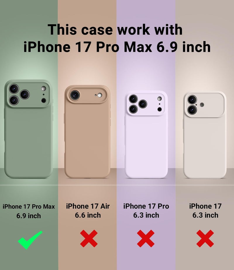 OTOFLY Magnetic for iPhone 17 Pro Max Case,Compatible with Magsafe,Classic Liquid Silicone Mobile Phone Case,Integrated Camera Control Button,Anti-Scratch Microfiber Lining, Red - Image 2