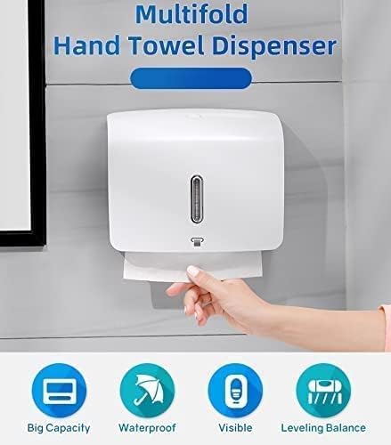 RFV1 M-FOLD ABS Toilet Paper Holder,Bathroom Hand Towel Dispenser,Tissue Box Acrylic Toilet Paper Holder (Lid Included) for Home and Commercial use (Wall Mounted) Pack of 1 - Image 2
