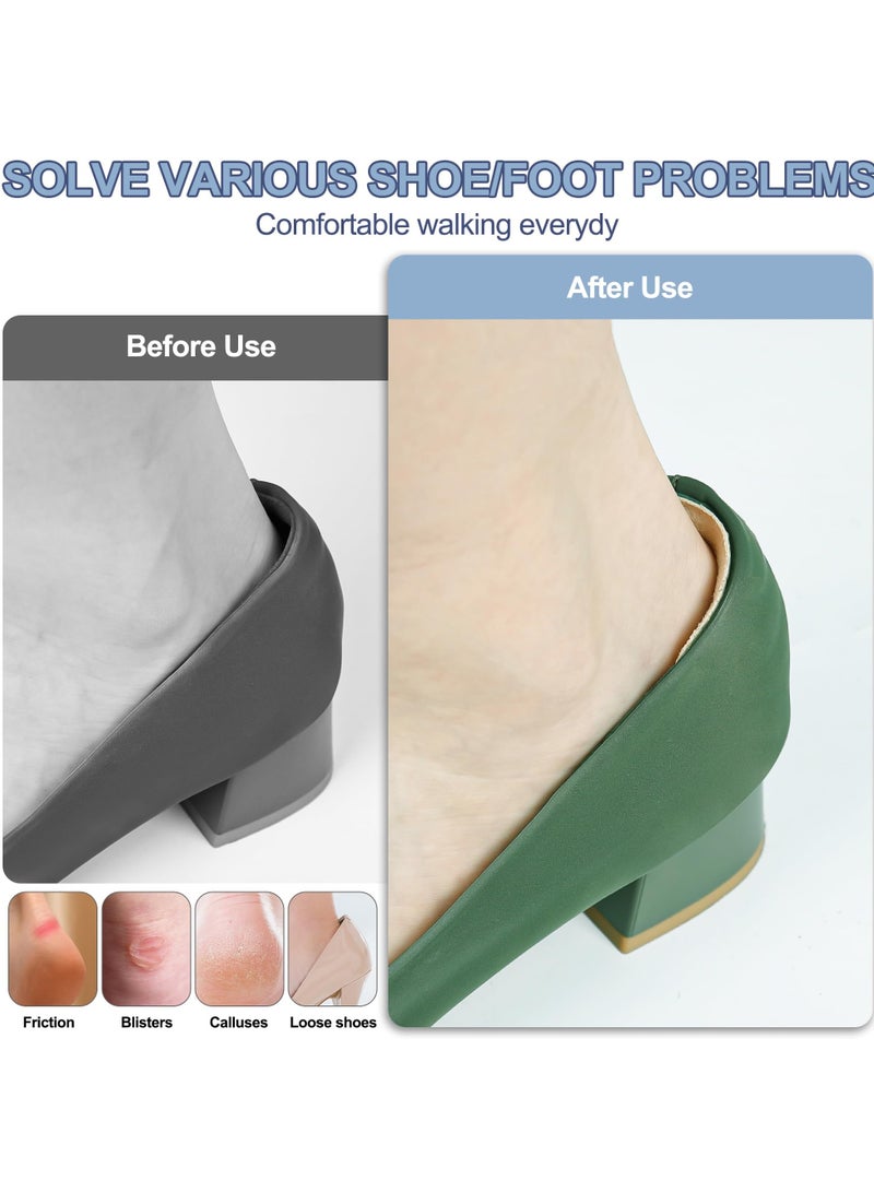 6 Pairs Heel Cushion Pads for Shoes Too Big, Shoe Grips Liners Heel Protectors for Loose Shoes, Heel Pain, Blisters and Rubbing, Anti Slip Shoe Filler Make Shoes Fit Tighter - Image 2