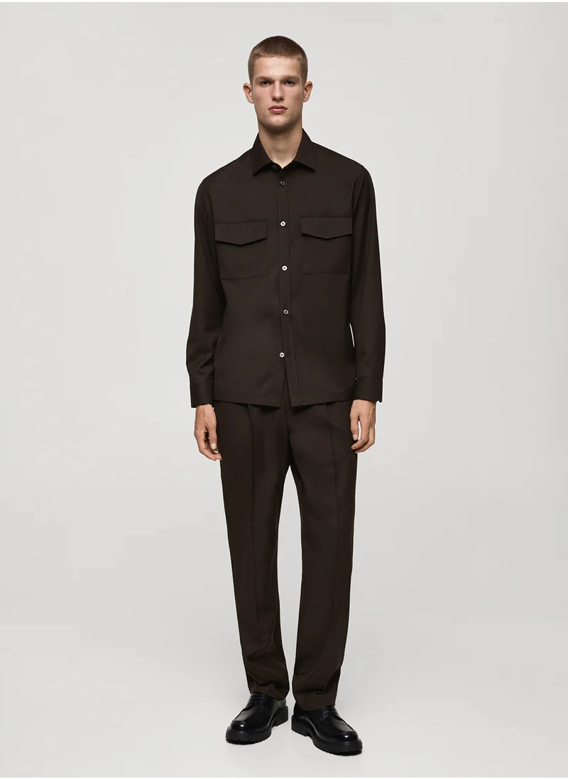 مانجو مان Regular Fit Pockets Overshirt