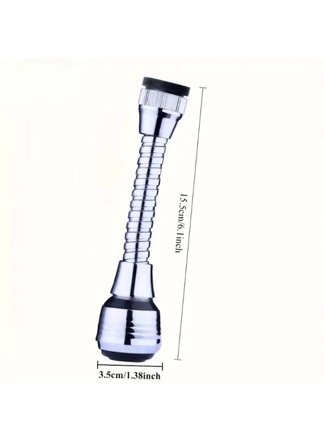 2 Pack Silvery Rotatable Faucet Extenders High Pressure 2 Mode Adjustable Sprayer Water Saving Anti Spill Design - Image 2