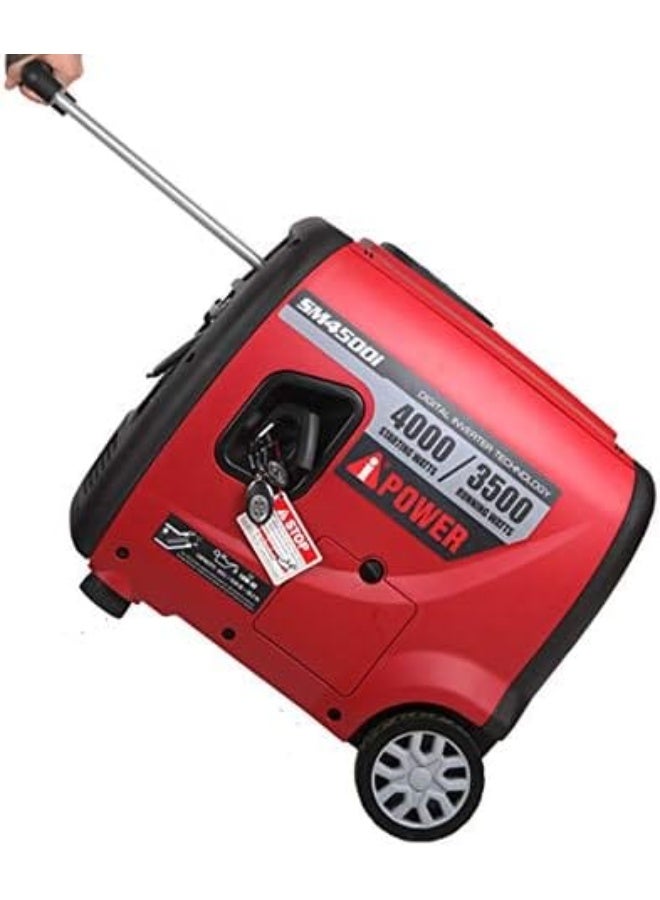اي باور مولد عاكس صامت A-POWER SM4500i، 4000 واط بدء التشغيل، 3500 واط تشغيل، يعمل بالبنزين - Image 2