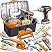 Hodurgyi Kids Tool Set 46 PCS Christmas Birthday Gifts for Kids Ages 345678 Toddler Tool Set with Portable Tool Box Electronic Toy Drill Construction Toys Tools for Toddlers Tool Kits for Boys Girls - Image 3